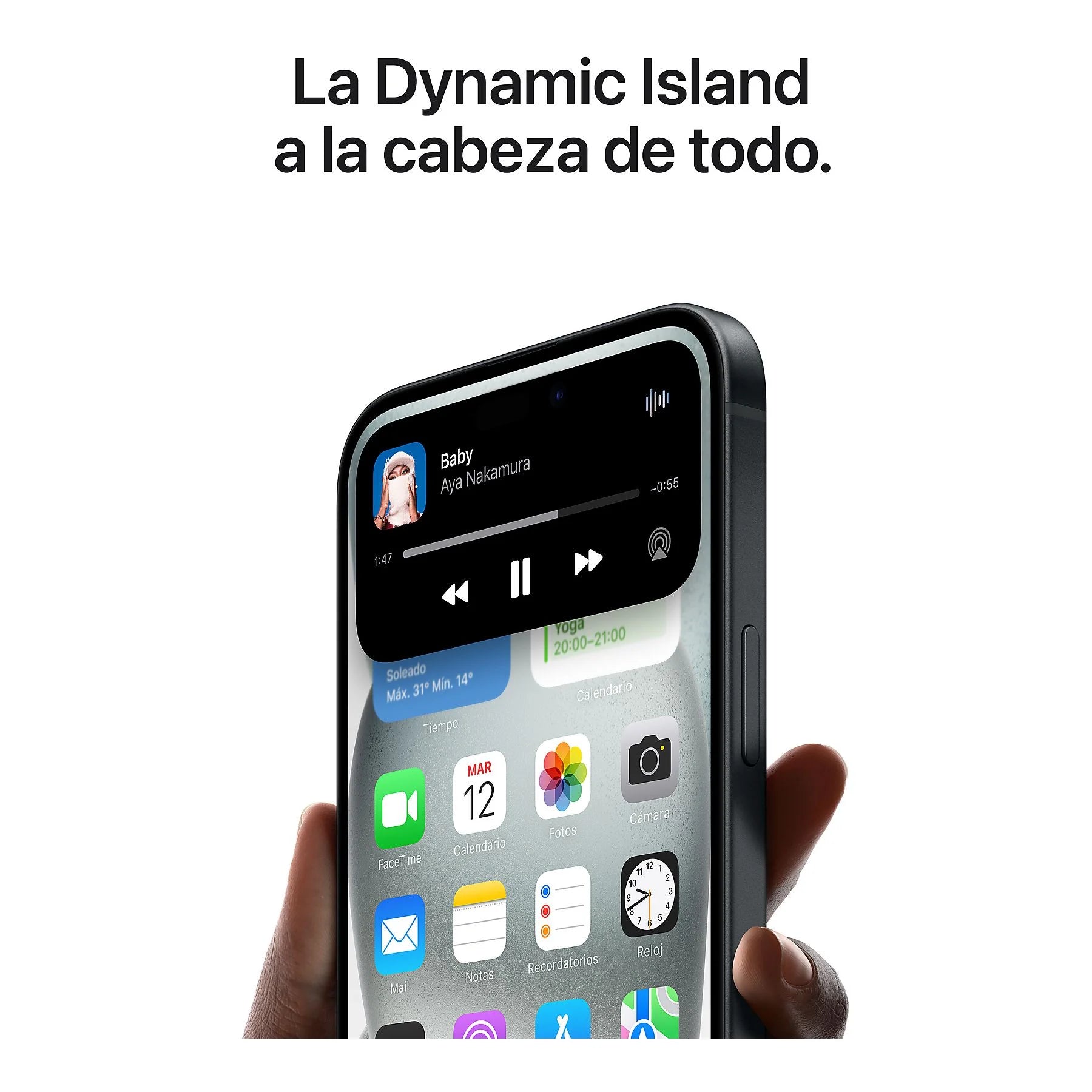 Apple iPhone 15, Negro, 128 GB, 5G, 6.1" OLED Super Retina XDR, Chip A16 Bionic, iOS