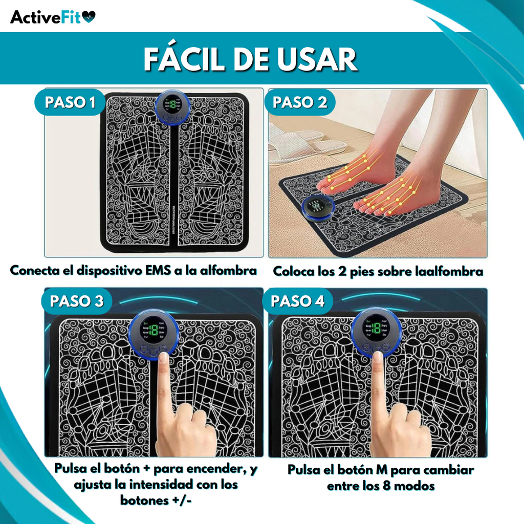 Masajeador de Pies EMS Activefit® + Calcetines Anti varices (GRATIS)